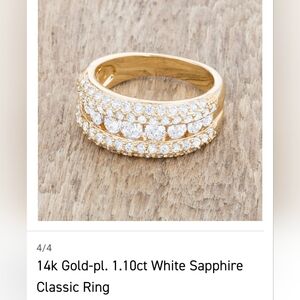 Gold and White Sapphire Ring